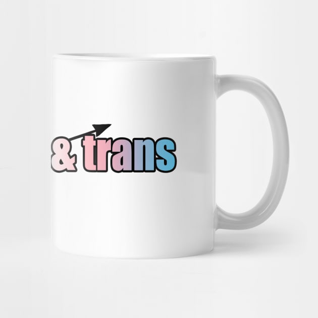 They/She & Trans - Pronouns with Arrow by Nellephant Designs